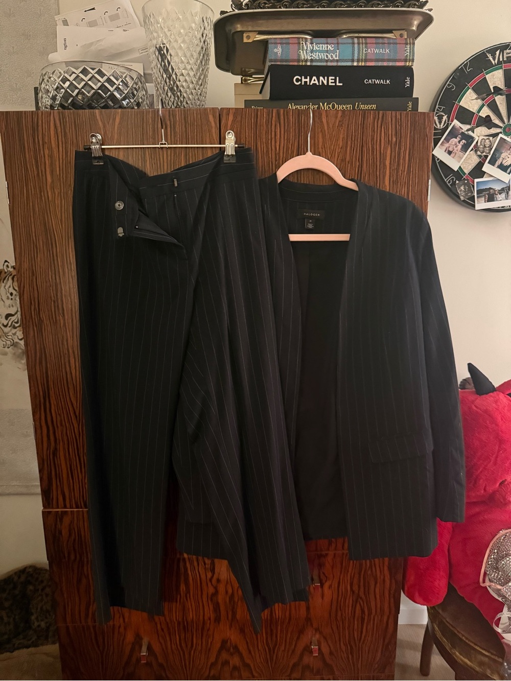 Blue halogen Pinstripe Two-Piece Suit Jacket & Trousers